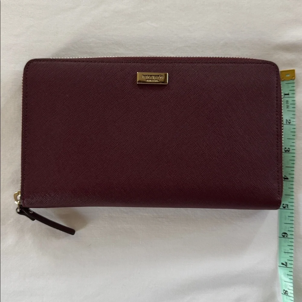 Kate Spade Wallet, Laurel Way Kaden in Cherrywood, Full Zip